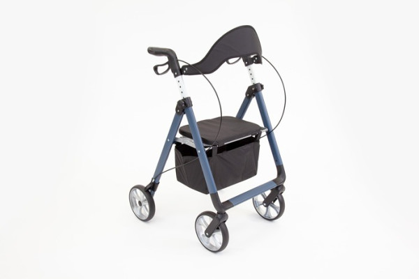 4-wheeled rollator walker with seat bag and backrest 