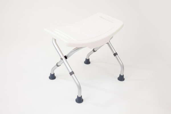 Folding lightweight shower stool