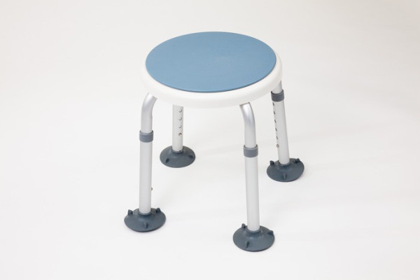 Height adjustable rotating shower stool 