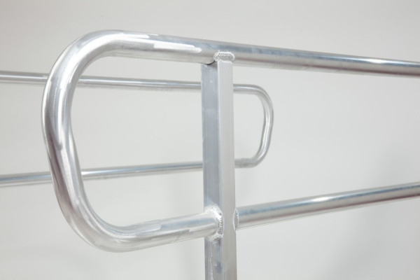 Handrail for wheelchair ramp 