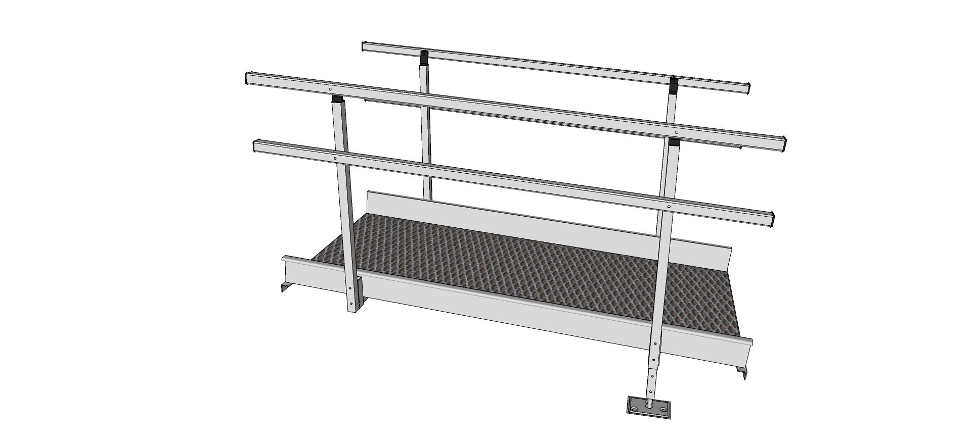 Ramp kit 1100mm x 1900mm (Double height handrails) - The Ramp People
