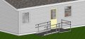 Modular wheelchair ramp system in front of house 