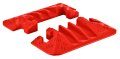 Checkers Line Backer - 3 Channel Cable Protector Orange End Caps Pair