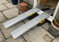 Channel ramps going up and over uPVC threshold 