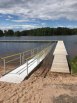 Modular wheelchair ramp going in to water 