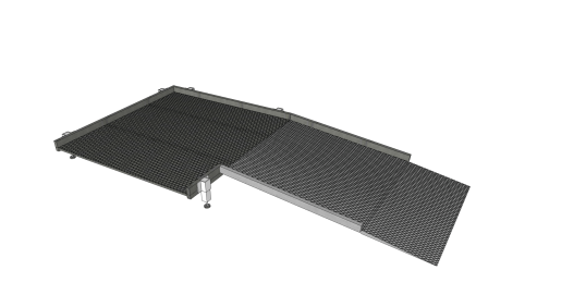 Technical drawing of modular ramp without handrails