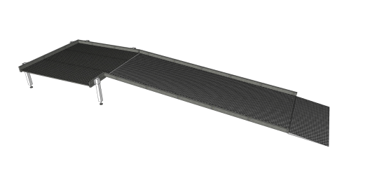Technical drawing of modular wheelchair ramp 
