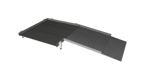 Technical drawing of modular ramp