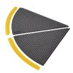 Anti-fatigue mat inner corner section with bevelled edges