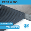 Rubber threshold ramp no installation required  no installation required 