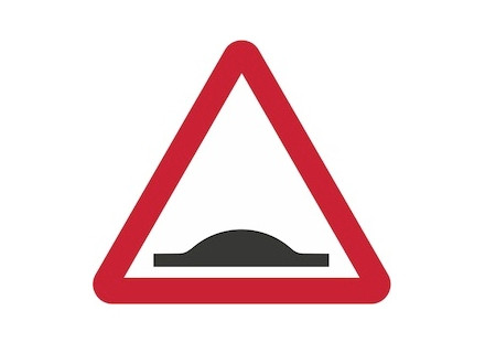 Wall mounted warning sign 