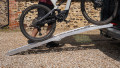 bike going up motorbike ramp 