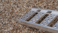 Foot of the loading ramp on ground 