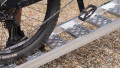 Bike going up loading ramp aluminium 
