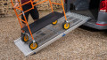 Trolley being pushed up during loading