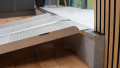 Safety edges on the economy wheelchair ramp to prevent users coming off of the ramp. 