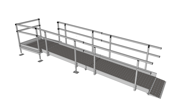 Modular Kit with Platform and Double Height Handrails (1500mm x 5700mm long)