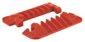 Checkers Line Backer - 5 Channel Cable Protector Orange End Caps Pair