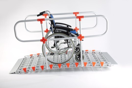 RollAble Handrails on wheelchair ramp