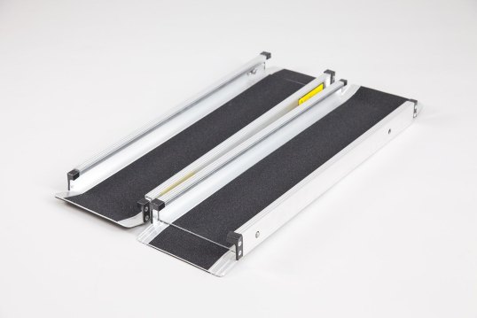 Pair of telescopic wheelchair ramps 