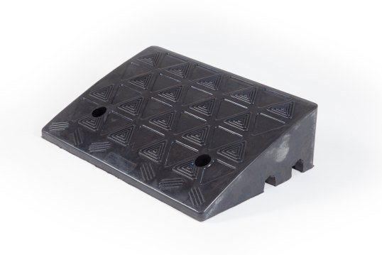 Black rubber kerb ramp