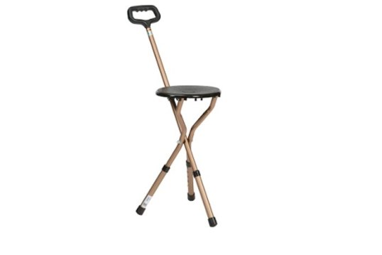 Walking stick with seat
