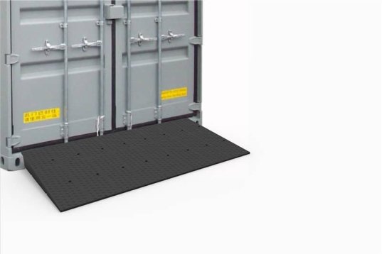 Modular Ground Level Rubber Container Ramp 
