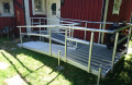 Aluminium modular ramp in front of house 