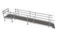 Modular wheelchair ramp with hand rails 4.6m 