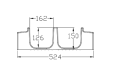 line drawing of the modular hose protector 150mm channels on a white background