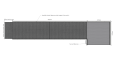 Measurements of 4000mm long modular ramp system 