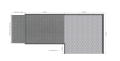 Measurements of left turn modular ramp 