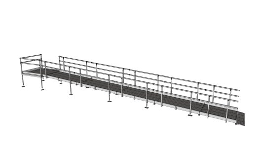 9200mm modular wheelchair ramp fully assembled 