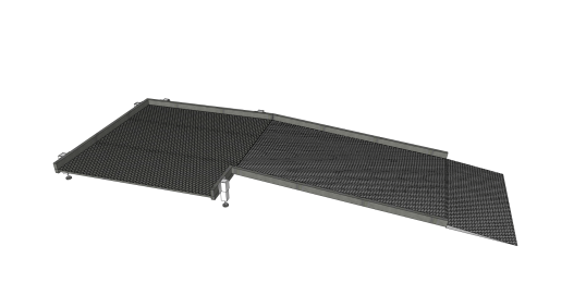 Technical drawing of modular wheelchair ramp 