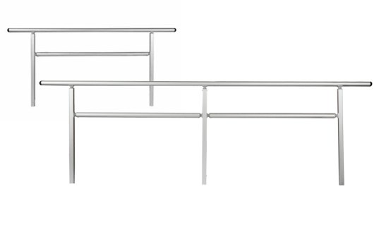 Handrails for aluminium modular wheelchair ramps