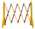 Black and yellow expandable barrier