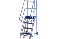 TB Davies Steel Trade Mobile Steps with handrails and wheels 