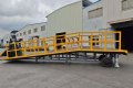 Mobile yard ramp with dual handrails 