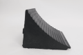 Rubber wheel chock side view