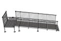 Modular Wheelchair Ramp Kit with Platform and Balustrade Handrails (1080mm x 4500mm)