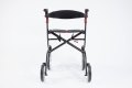 Black rollator with seat