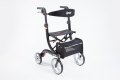 Black 4 wheeled Nitro rollator with seat and bag