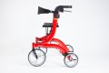 Side view of the rollator with seat