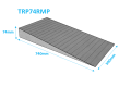 Single Rubber Threshold Ramp 74mm high and 500mm wide