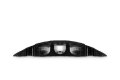 Side view of the black 3-channel floor cable protector