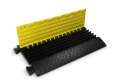 Adam Hall Defender Midi 5 channel cable protector black and yellow with hinged lid 