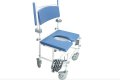 Transit shower commode with armrests and footrests 