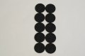 black slip resistant metal discs