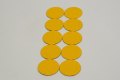 Pack of 10 yellow discs for decking and steps