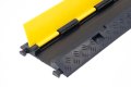 1 channel rubber cable protector with hinged yellow lid 